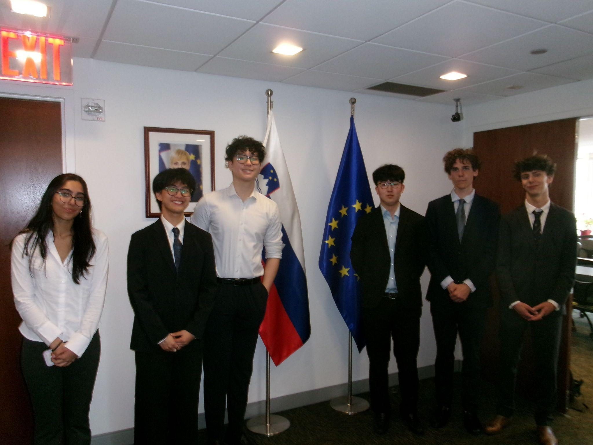 BRG analysts presenting at the Permanent Mission of Slovenia to the UN