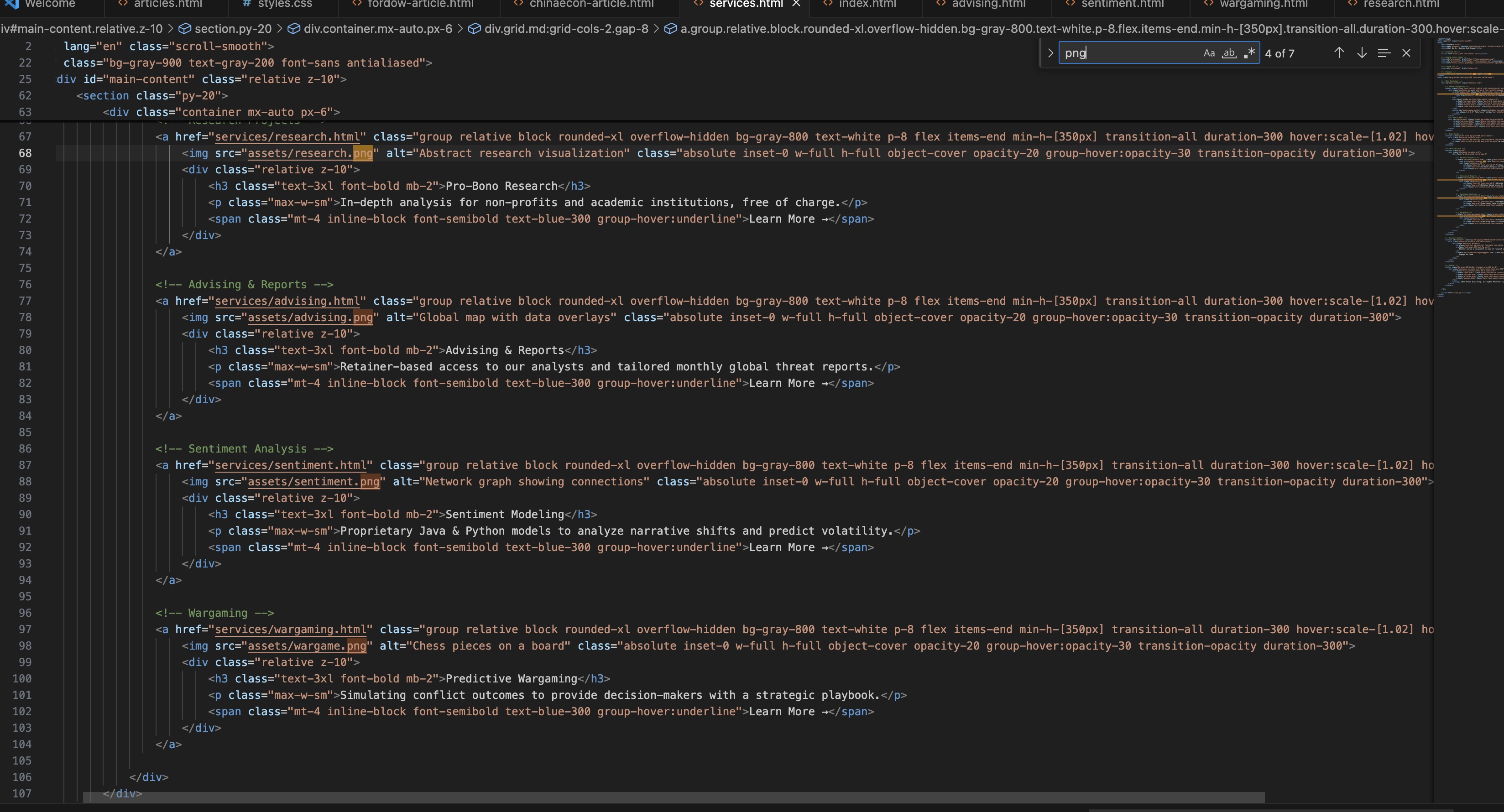 Dashboard interface preview